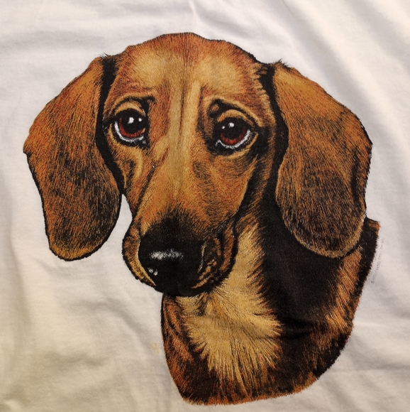 Vintage 90's Dog Shirt Sz XL Made in USA - Picture 3 of 8